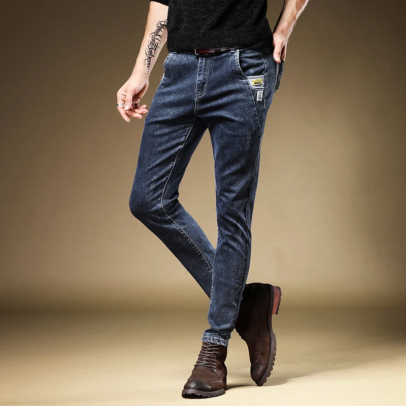 Autumn New Men Fashion Blue Gray Jeans Casual Slim Fit Pencil Pants Korean Style Denim Trousers 
Autumn New Men Fashion Blue Gray Jeans Casual Slim Fit Pencil Pants Korean Style Denim Trousers