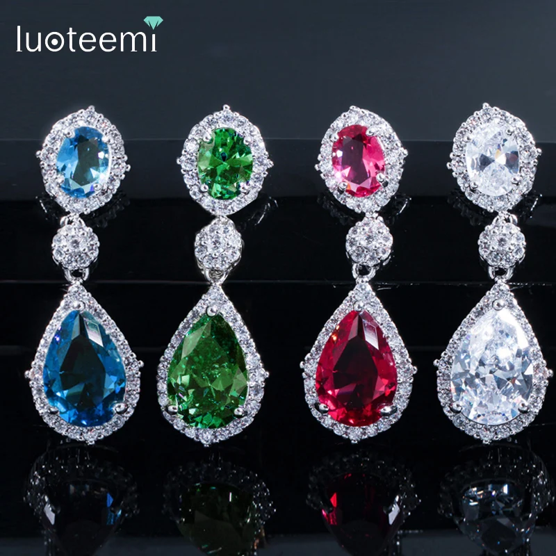 LUOTEEMI Fashion Luxury 2021 New Brand Teardrop CZ Cryetsal Drop Earrings for Women Fashion Bridal Wedding Jewelry Wholesale
LUOTEEMI Fashion Luxury 2021 New Brand Teardrop CZ Cryetsal Drop Earrings for Women Fashion Bridal Wedding Jewelry Wholesale