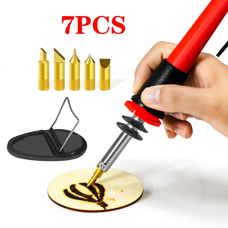 7Pcs Electric Soldering Iron Carving Pyrography Tool Testing Equipment Battery Capacity Tester Electric Soldering Iron Set 30W
7Pcs Electric Soldering Iron Carving Pyrography Tool Testing Equipment Battery Capacity Tester Electric Soldering Iron Set 30W