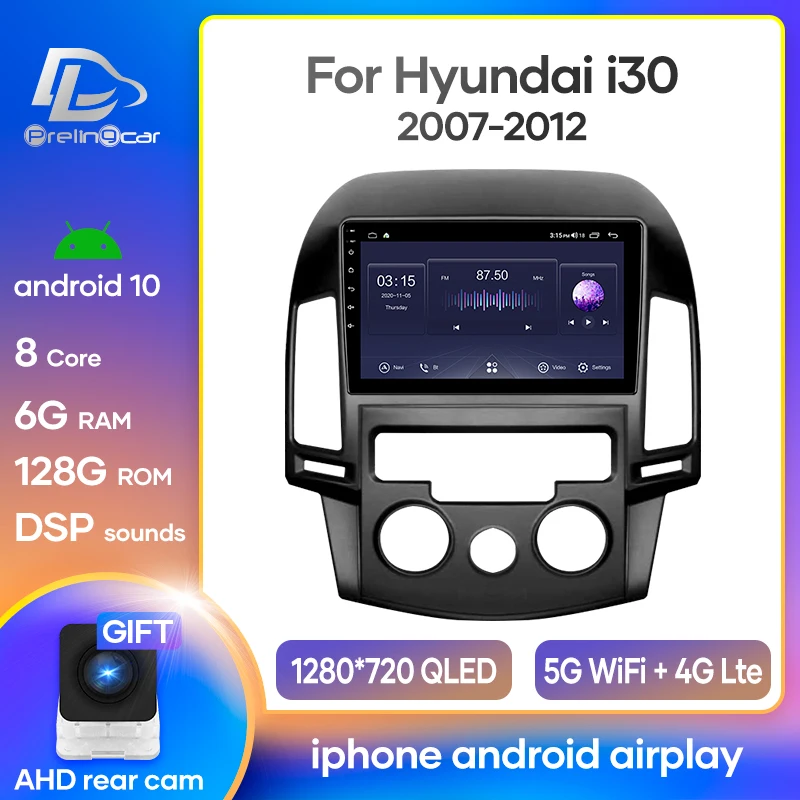 Android 10 0 Системы автомобиля IPS сенсорный Экран стерео для HYUNDAI I30 ручное управление