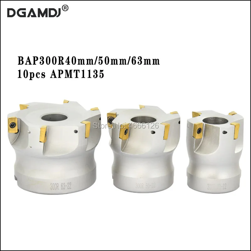 Концевой фрезерный хвостовик BAP300R40 4T 50 5T 63 22 6T + вставка APMT1135 10 шт., используется для фрезерования шпинделя
Концевой фрезерный хвостовик BAP300R40 4T 50 5T 63 22 6T + вставка APMT1135 10 шт., используется для фрезерования шпинделя