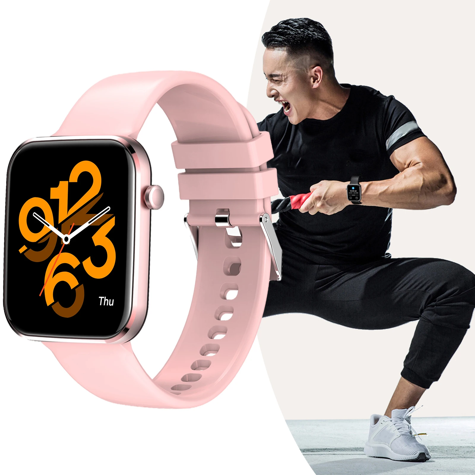 Smart Watch Bluetooth Health Tracker Heart Rate Monitor Measure Blood Pressure Sleep Tracking Digital Smartwatch Fitness Watch
Smart Watch Bluetooth Health Tracker Heart Rate Monitor Measure Blood Pressure Sleep Tracking Digital Smartwatch Fitness Watch
