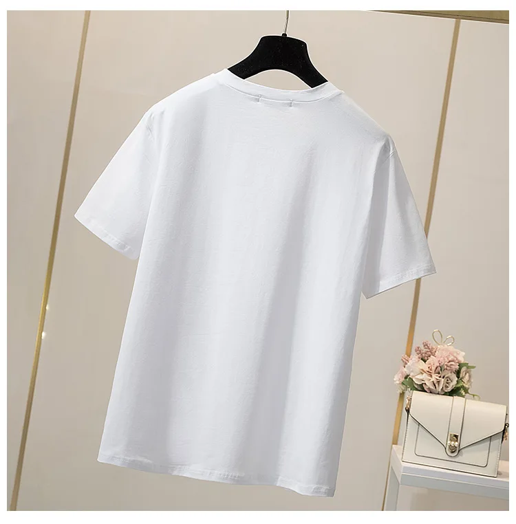 houthion New Short-sleeved Women's T-shirt V-neck Cartoon Print Fashion Top Summer Korean T Shirt Comfortable Casual Tshirt
houthion New Short-sleeved Women's T-shirt V-neck Cartoon Print Fashion Top Summer Korean T Shirt Comfortable Casual Tshirt