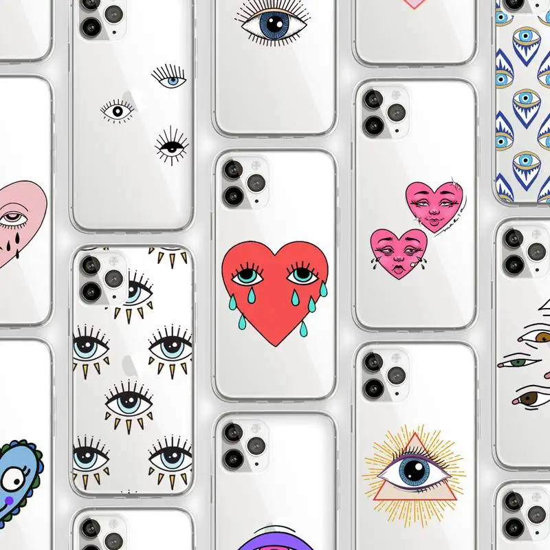 Evil Eye Third Eye love Phone Case Transparent for iPhone Samsung A S 11 12 6 7 8 9 30 Pro X XS Max XR Plus lite mobile bags 
Evil Eye Third Eye love Phone Case Transparent for iPhone Samsung A S 11 12 6 7 8 9 30 Pro X XS Max XR Plus lite mobile bags