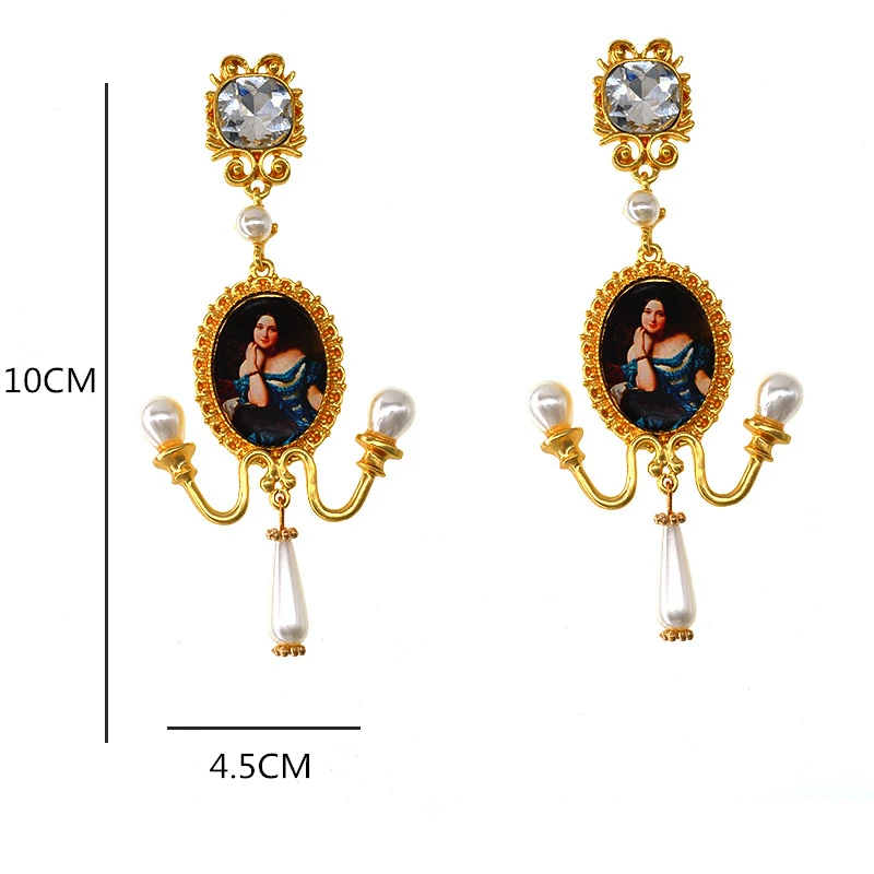 2020 Vintage Baroque Exaggerate Drop Earrings Women Big Long Oil Painting Pearl Earrings Gold Wedding Jewelry Retro Fashion New
2020 Vintage Baroque Exaggerate Drop Earrings Women Big Long Oil Painting Pearl Earrings Gold Wedding Jewelry Retro Fashion New