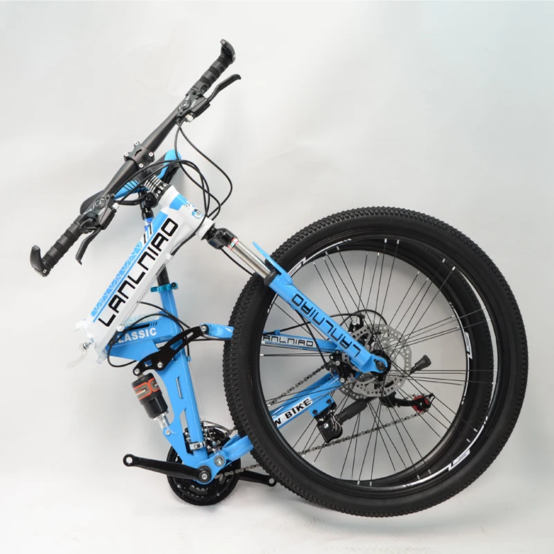 Горный велосипед с двойным дисковым тормозом студенческий складной 30