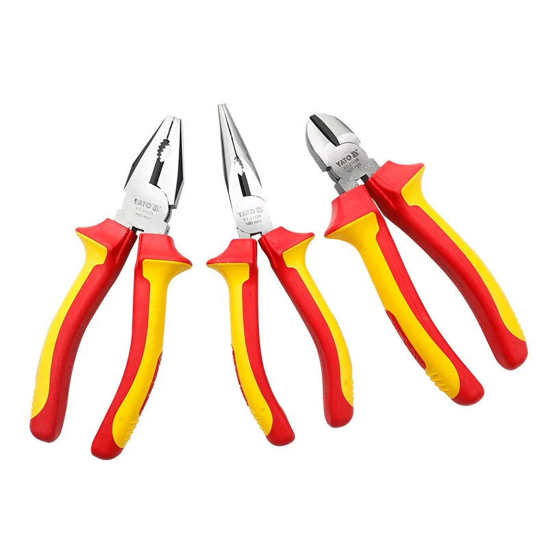 YATO Diagonal Pliers High Voltage Resistance 1000v Wire Cutter Insulated Vise 
YATO Diagonal Pliers High Voltage Resistance 1000v Wire Cutter Insulated Vise