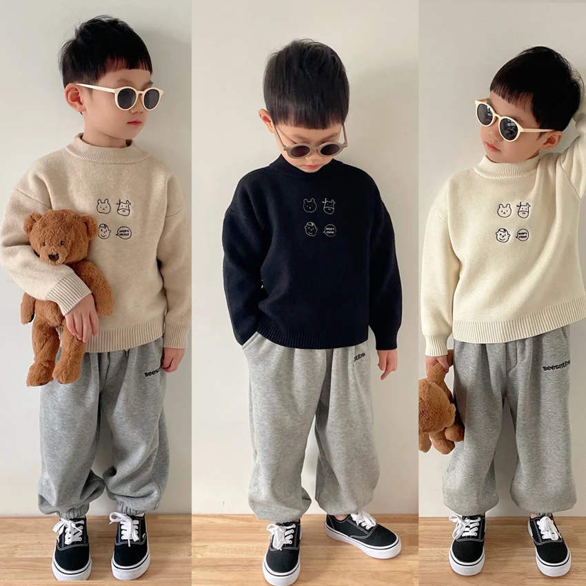2022New Baby Boy Knitted Sweater Long Sleeve Autumn Winter Sweaters Tops Solid Loose Pullover Casual Thicken Tops Kids Clothes
2022New Baby Boy Knitted Sweater Long Sleeve Autumn Winter Sweaters Tops Solid Loose Pullover Casual Thicken Tops Kids Clothes