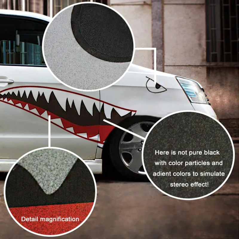 New 2 × DIY Shark Mouth Teeth Graphic Personality Cool Sticker PVC Car Waterproof Scratch Resistant Sticker Applique Accessories
New 2 × DIY Shark Mouth Teeth Graphic Personality Cool Sticker PVC Car Waterproof Scratch Resistant Sticker Applique Accessories