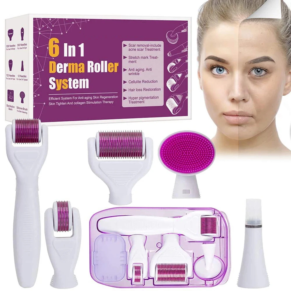 540 Derma Roller Pure 6 в 1 Набор для устранения акне и уменьшения морщин система ухода за кожей инструменты для макияжа лица
540 Derma Roller Pure 6 в 1 Набор для устранения акне и уменьшения морщин система ухода за кожей инструменты для макияжа лица