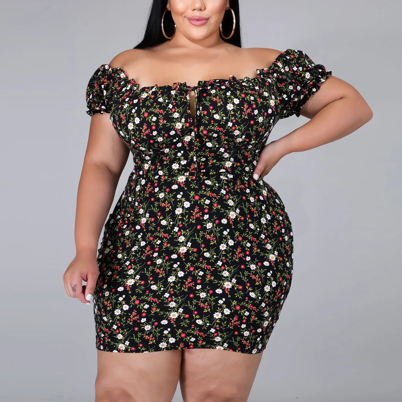 4xl 5xl размера плюс, платье со шнуровкой для женщин, Цветочный принт Slash шеи облегающее мини элегантное кольцо на вечерние ночной клуб одежда п...
4xl 5xl размера плюс, платье со шнуровкой для женщин, Цветочный принт Slash шеи облегающее мини элегантное кольцо на вечерние ночной клуб одежда п...