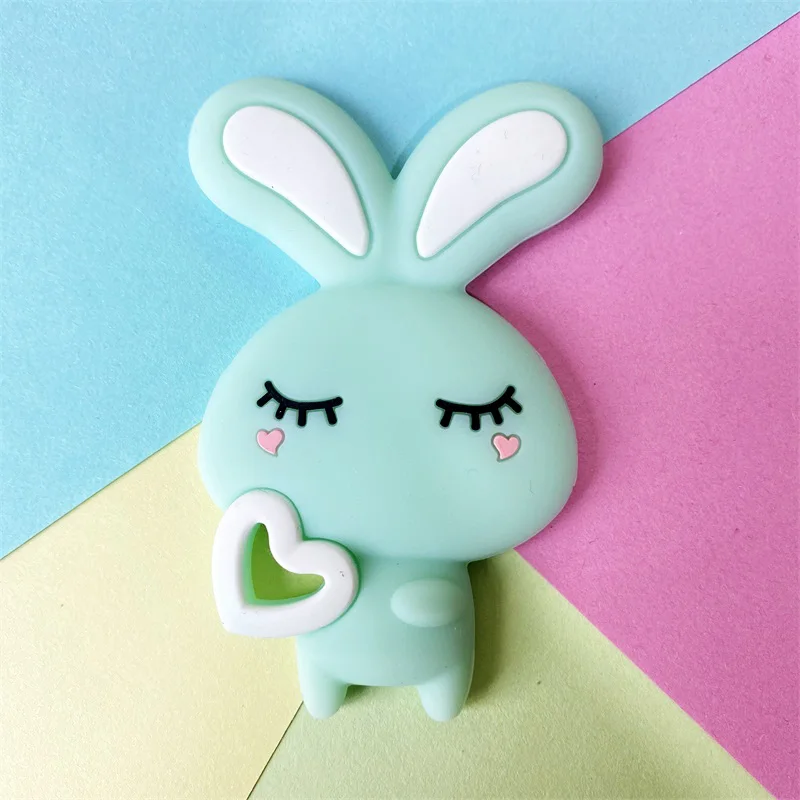 1pcs/lot Silicone Teether Cartoon Animal rabbit Baby Teether Food Grade Baby Teething Chew Charms Toy Teething Nursing
1pcs/lot Silicone Teether Cartoon Animal rabbit Baby Teether Food Grade Baby Teething Chew Charms Toy Teething Nursing