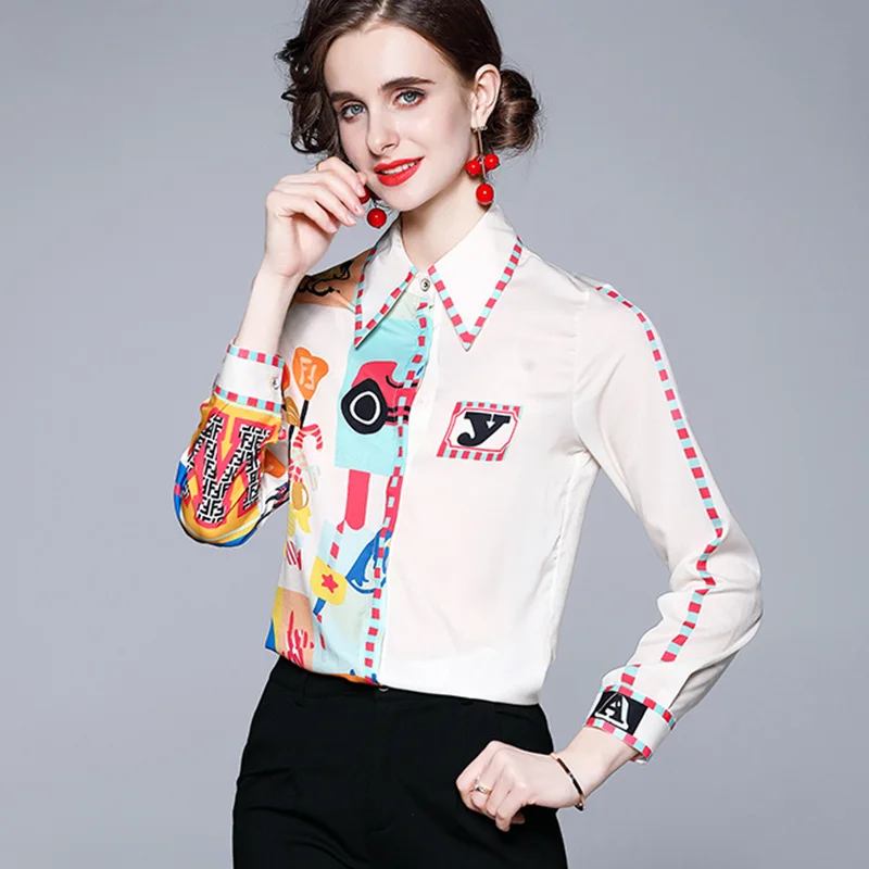 Vogue England style shirts Women's blouses New Summer Spring casual long sleeve Tops Blusas Mujer
Vogue England style shirts Women's blouses New Summer Spring casual long sleeve Tops Blusas Mujer