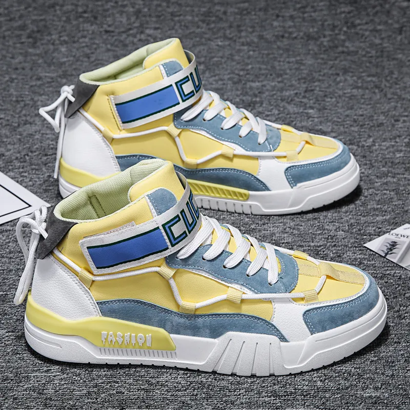 Fashion Colors Footwear Outdoor High top Men Sneakers Sport Shoes Ankle Strap Comfortable Platform Men Board Shoes Trainers 2021
Fashion Colors Footwear Outdoor High top Men Sneakers Sport Shoes Ankle Strap Comfortable Platform Men Board Shoes Trainers 2021