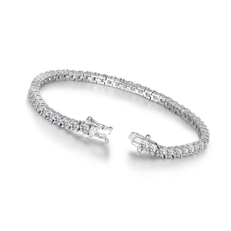 Knobspin Luxury 100% 925 Sterling Silver Full Wedding Bracelets For Women High Carbon Diamond Party Fine Jewelry Wholesale 
Knobspin Luxury 100% 925 Sterling Silver Full Wedding Bracelets For Women High Carbon Diamond Party Fine Jewelry Wholesale