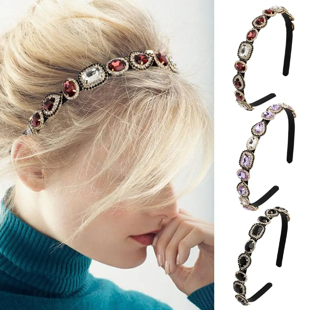 2020 Vintage Baroque Hair Accessories Rhinestones Geometric Crystal Hair Bands For Women Girls Bling Elegant Lady Headbands
2020 Vintage Baroque Hair Accessories Rhinestones Geometric Crystal Hair Bands For Women Girls Bling Elegant Lady Headbands