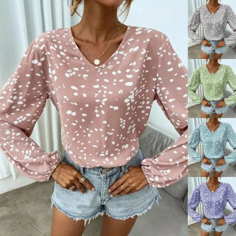 Round Collar Collar Loose Shirts Chic Ploka Dot Print Women Tops Fashion Long Sleeve Blouse Women Clothes Autumn New
Round Collar Collar Loose Shirts Chic Ploka Dot Print Women Tops Fashion Long Sleeve Blouse Women Clothes Autumn New