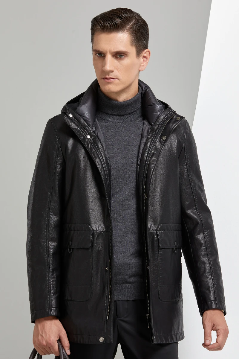 Autumn And Winter New Men's Handsome Mid-length Hooded Slim PU Jacket Trendy Casual Thickened Motorcycle Jacket M-4XL
Autumn And Winter New Men's Handsome Mid-length Hooded Slim PU Jacket Trendy Casual Thickened Motorcycle Jacket M-4XL