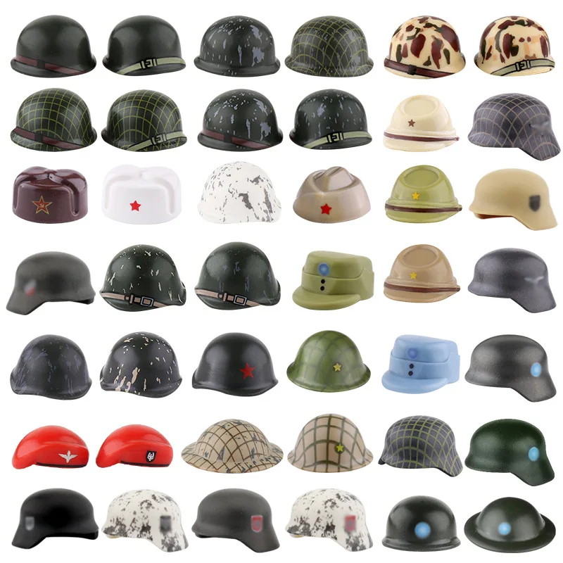 Military Figures Helmet Building Blocks WW2 US Soviet Union Army Soldiers Hat Berets Cap Masks Accessories MOC Compatible Toys
Military Figures Helmet Building Blocks WW2 US Soviet Union Army Soldiers Hat Berets Cap Masks Accessories MOC Compatible Toys