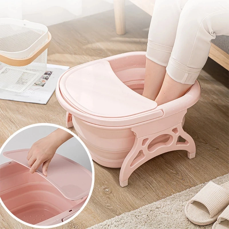 Collapsible Footbath Plain Foaming Massage Bucket Foot Soaking Bucket Folding Basin Sauna Spa Footbath Basin with Lid Bathtub
Collapsible Footbath Plain Foaming Massage Bucket Foot Soaking Bucket Folding Basin Sauna Spa Footbath Basin with Lid Bathtub