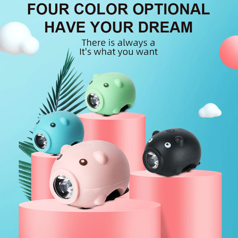 Cute Piggy-shaped Lights Bicycle LED Headlights Portable Super Bright USB Rechargeable Waterproof Outdoor Cycling Lighting Lamp
Cute Piggy-shaped Lights Bicycle LED Headlights Portable Super Bright USB Rechargeable Waterproof Outdoor Cycling Lighting Lamp