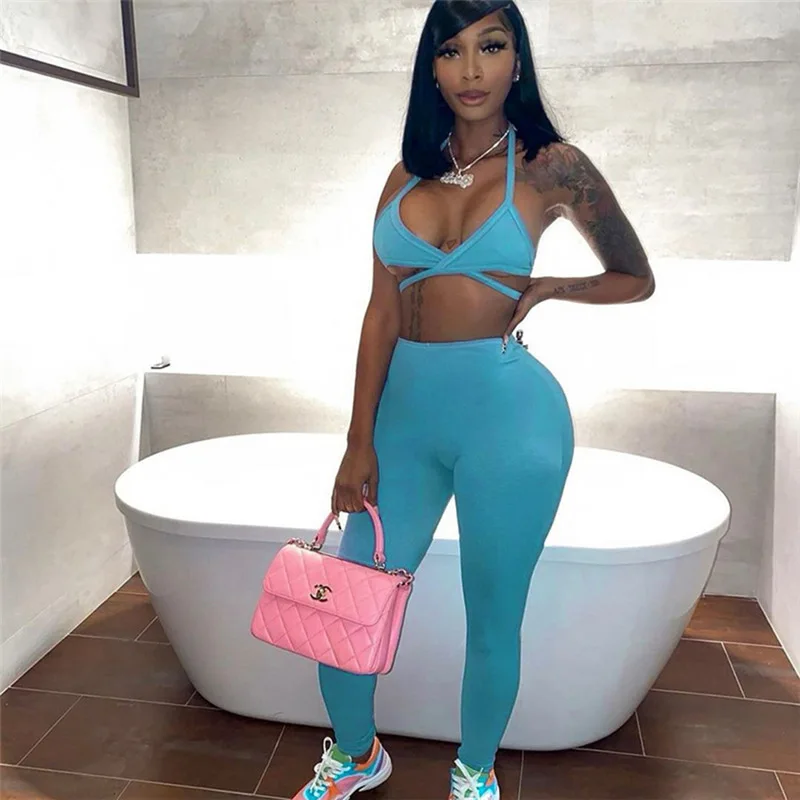 2021 Criss-Cross Crop Top Legging 2 Piece Set Summer Sexy Backless Top Pant Women Suit Sport Casual Female Outfits
2021 Criss-Cross Crop Top Legging 2 Piece Set Summer Sexy Backless Top Pant Women Suit Sport Casual Female Outfits