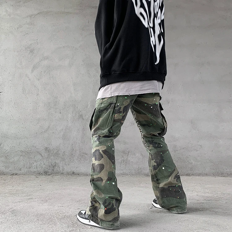 Camouflage Flare Pants mens hip hop clothing hip hop cargo pants streetwear men High Street military trousers ME-612
Camouflage Flare Pants mens hip hop clothing hip hop cargo pants streetwear men High Street military trousers ME-612