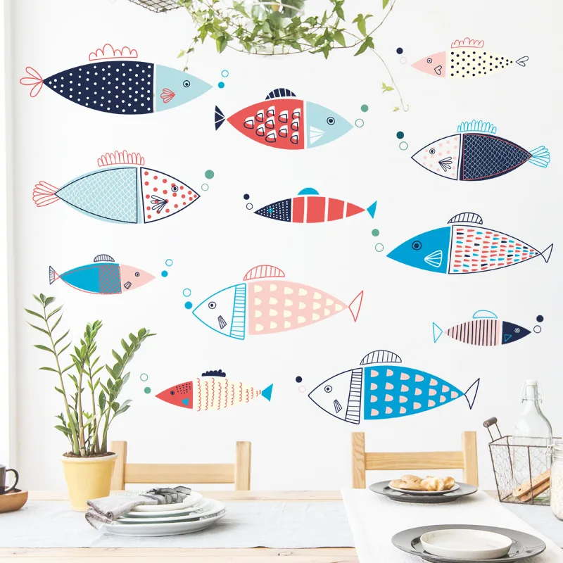 1set Cartoon Fish Design Kitchen Wall Sticker Colorful Sea Life Kitchen Decor Self-adhesive Bedroom Decor Home Decor Accessories
1set Cartoon Fish Design Kitchen Wall Sticker Colorful Sea Life Kitchen Decor Self-adhesive Bedroom Decor Home Decor Accessories