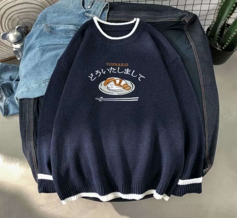 Women Knitting Pullovers Sweater Clothing Harajuku O-Neck Long Sleeves Embroidery Letter Korean Loose Casual Student
Women Knitting Pullovers Sweater Clothing Harajuku O-Neck Long Sleeves Embroidery Letter Korean Loose Casual Student