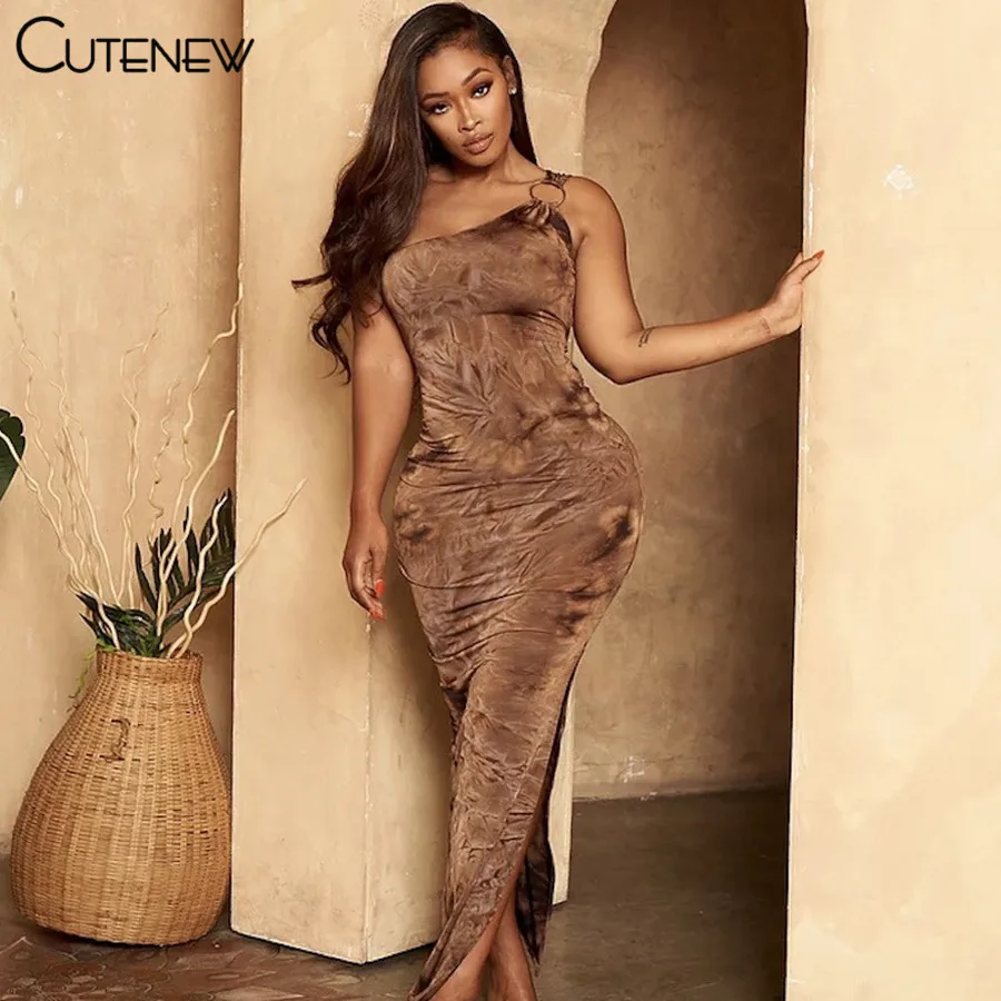 Cutenew Y2K сексуальное облегающее Макси-Платье с открытой спиной на одно плечо с принтом для женщин Летнее элегантное облегающее женское длинн... 
Cutenew Y2K сексуальное облегающее Макси-Платье с открытой спиной на одно плечо с принтом для женщин Летнее элегантное облегающее женское длинн...