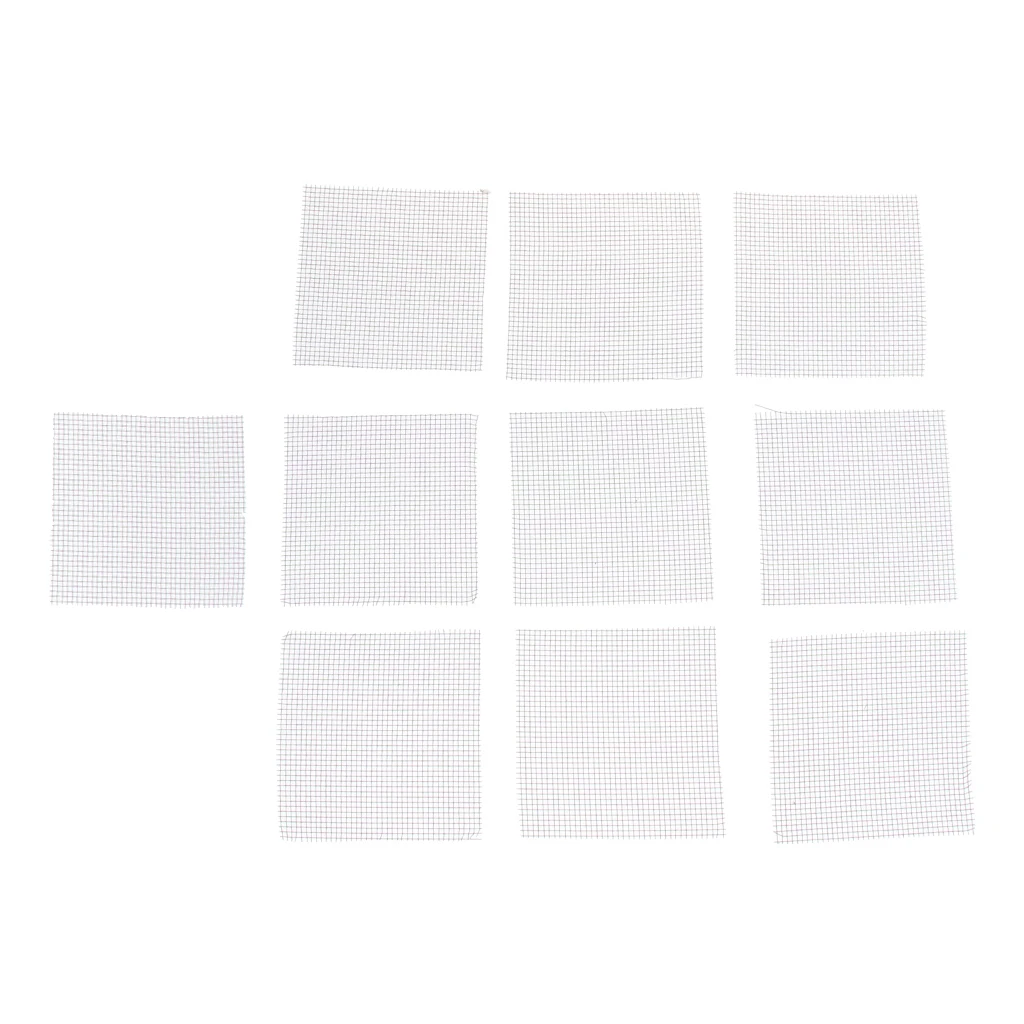 10 Pcs Aquarium Fish Tank Stainless Steel Wire Mesh Pad Plants Moss 8x8cm