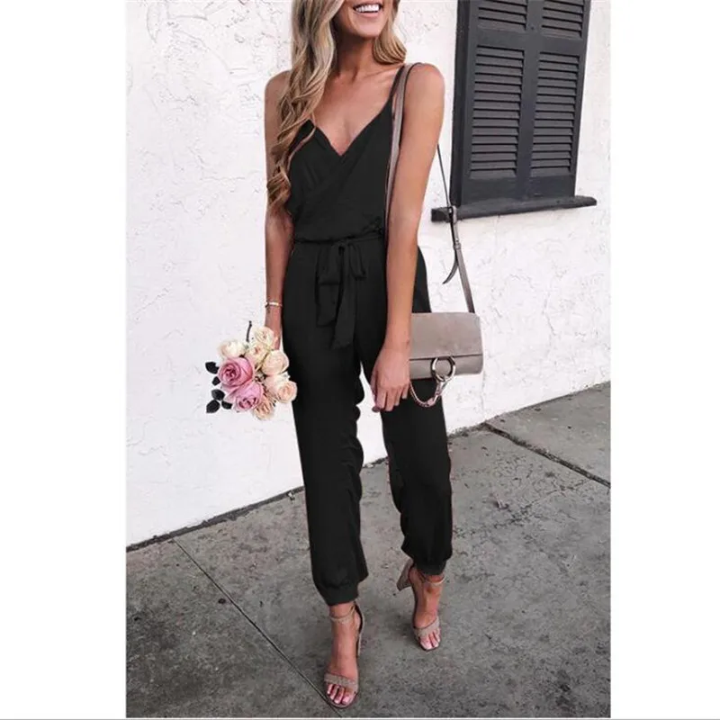 Fashion Casual Bodysuit Ladies Loose Sexy Suspenders Belt Club Outfit Party Solid Color Long Jumpsuit Summer Party Outfit
Fashion Casual Bodysuit Ladies Loose Sexy Suspenders Belt Club Outfit Party Solid Color Long Jumpsuit Summer Party Outfit