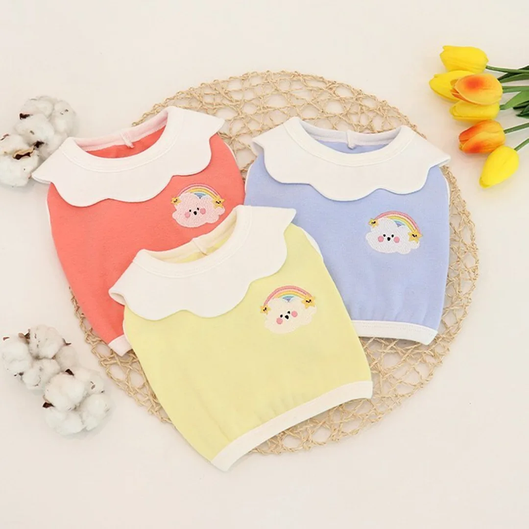 Spring Kindergarten Cloud Embroidery Cute Soft Vest Dog Clothes Pet Clothes Cute Breathable Cat Vest Pet Top Dog Supplies
Spring Kindergarten Cloud Embroidery Cute Soft Vest Dog Clothes Pet Clothes Cute Breathable Cat Vest Pet Top Dog Supplies