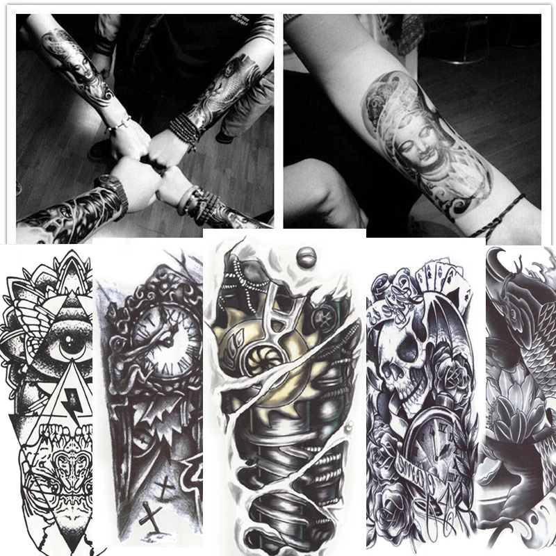 12 Sheets 3D Waterproof Temporary Tattoos Man Women Cool Arm Body Art Sleeve DIY Stickers Glitter Eagle Black Arm Tattoo Exotic
12 Sheets 3D Waterproof Temporary Tattoos Man Women Cool Arm Body Art Sleeve DIY Stickers Glitter Eagle Black Arm Tattoo Exotic