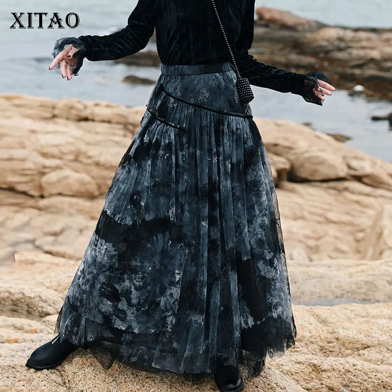 XITAO Asymmetry Pleated Print Skirt 2021 Autumn New Fashion Casual Loose All-match Elastic Waist Ankle-length Skirt LDD2185
XITAO Asymmetry Pleated Print Skirt 2021 Autumn New Fashion Casual Loose All-match Elastic Waist Ankle-length Skirt LDD2185