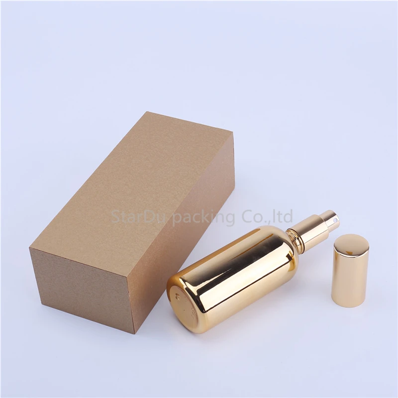 Glass Botlle with Lotion Pump Spray Refillable Glass Bottles 2pcs 100ml Gold Color Stardu Packing with Woden Box
Glass Botlle with Lotion Pump Spray Refillable Glass Bottles 2pcs 100ml Gold Color Stardu Packing with Woden Box