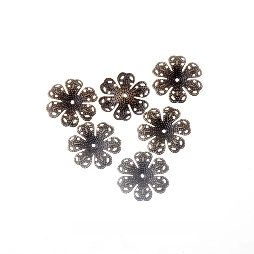 Free shipping 20-100Pcs DIY Filigree Flower Wraps Connectors Embellishments Gift Decoration Jewellery Findings | Украшения и