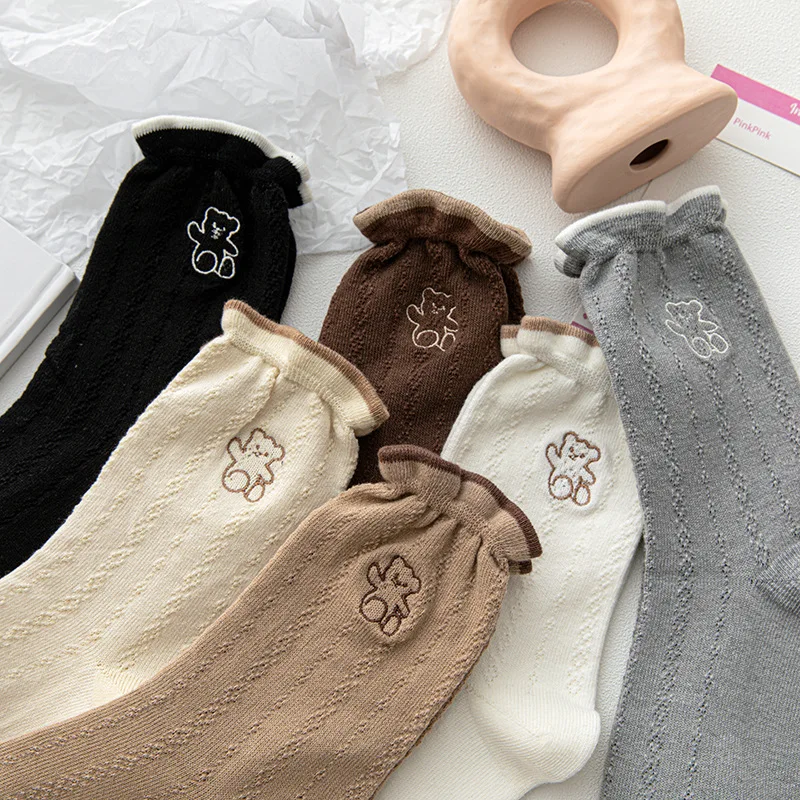 Women Solid Japanese Kawaii Cute Girls Students Loose Long Socks Woman Socks Lolita Style Cartoon Embroidery Frilly Ruffle Socks
Women Solid Japanese Kawaii Cute Girls Students Loose Long Socks Woman Socks Lolita Style Cartoon Embroidery Frilly Ruffle Socks