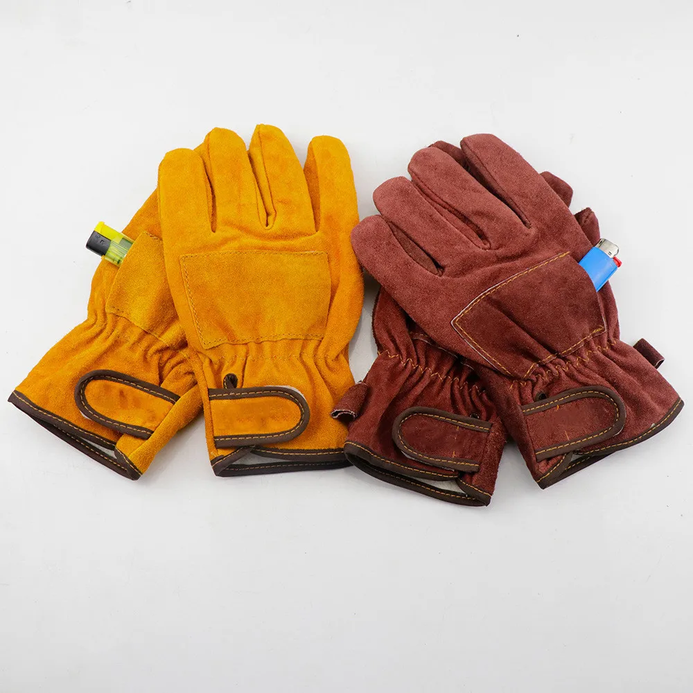 1 Pair Heat Resistant BBQ Gloves Cowhide Polyester Durable Onesize Thicken Camping Picnic Barbecue Anti-Scalding Protect Gloves
1 Pair Heat Resistant BBQ Gloves Cowhide Polyester Durable Onesize Thicken Camping Picnic Barbecue Anti-Scalding Protect Gloves