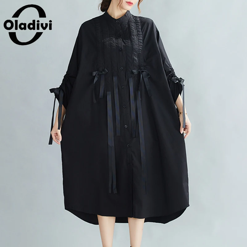 Oladivi Oversized Women Clothing Fashion Laies Shirt Dress 2021 Autumn New Casual Loose Black Dresses Vestidios Robe 331 5XL 6XL
Oladivi Oversized Women Clothing Fashion Laies Shirt Dress 2021 Autumn New Casual Loose Black Dresses Vestidios Robe 331 5XL 6XL