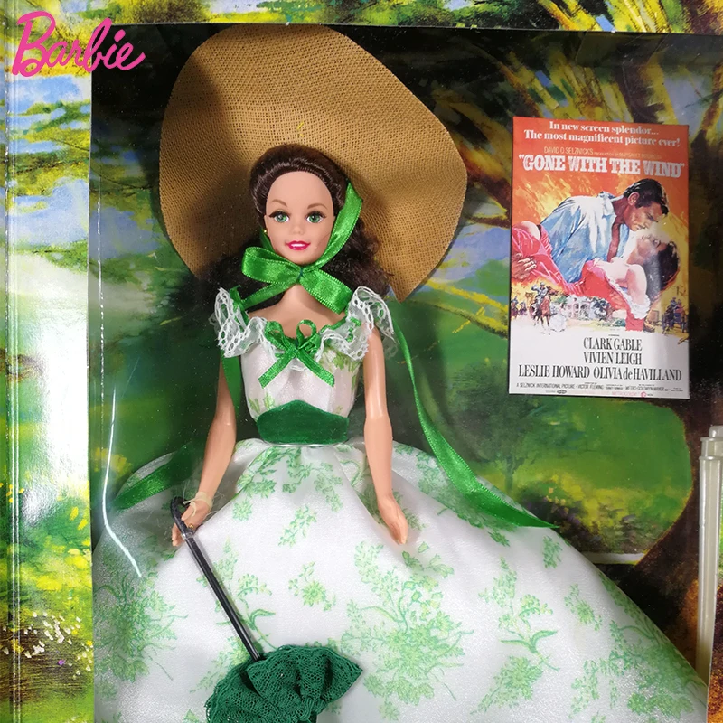 Original Barbie Doll Gone with The Wind 1994 World Legends Collection Dolls for Girls with Green and White Dress Umbrellas Hat
Original Barbie Doll Gone with The Wind 1994 World Legends Collection Dolls for Girls with Green and White Dress Umbrellas Hat