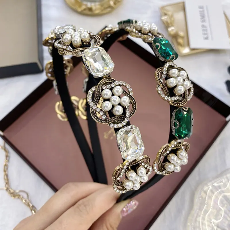 Bridal Wedding Hair Accessories Alloy Pearls Hair Hoop Baroque Rhinestone Headbands Geometric Crystal Head Hoop
Bridal Wedding Hair Accessories Alloy Pearls Hair Hoop Baroque Rhinestone Headbands Geometric Crystal Head Hoop