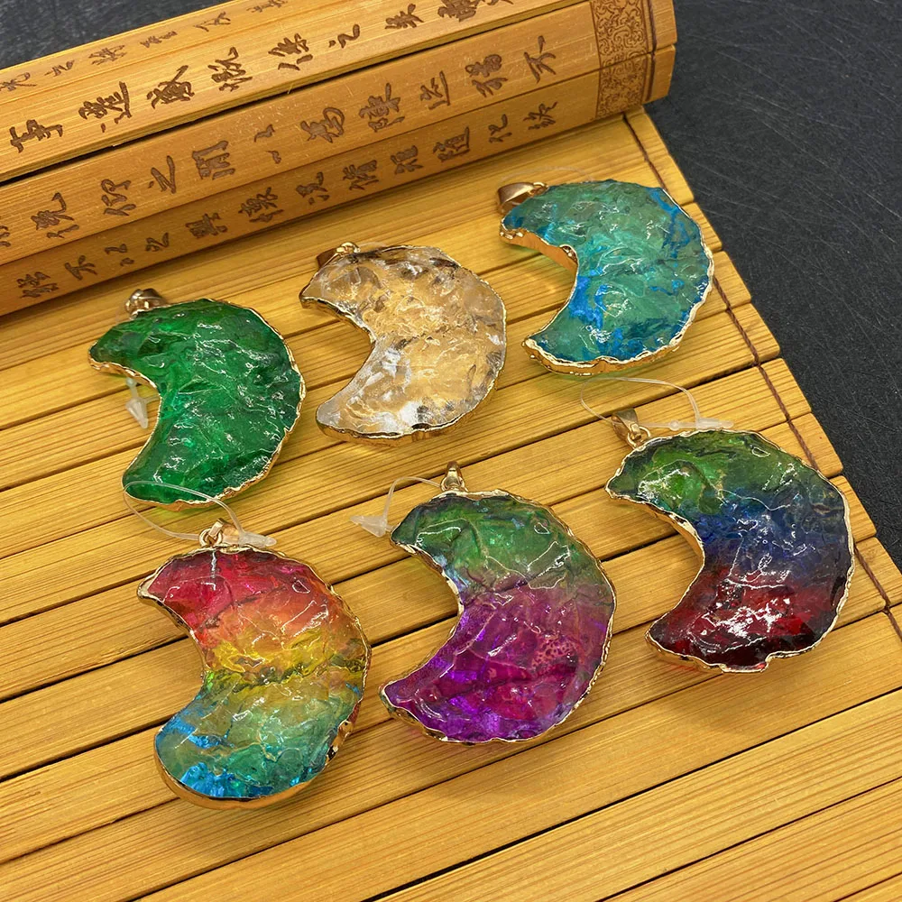 Natural Stone Pendant Multicolor Crystal Moon Shaped Reiki Stone Can Be Used To Make DIY Fashion Crafts and Jewelry Wholesale
Natural Stone Pendant Multicolor Crystal Moon Shaped Reiki Stone Can Be Used To Make DIY Fashion Crafts and Jewelry Wholesale