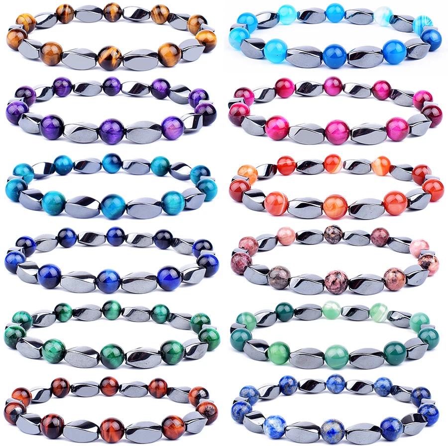 Distortion Hematite Tiger Eye Bracelets Men Positive Energy Hematite Charm Bracelets Women Natural Stone Lucky Healing Jewelry
Distortion Hematite Tiger Eye Bracelets Men Positive Energy Hematite Charm Bracelets Women Natural Stone Lucky Healing Jewelry