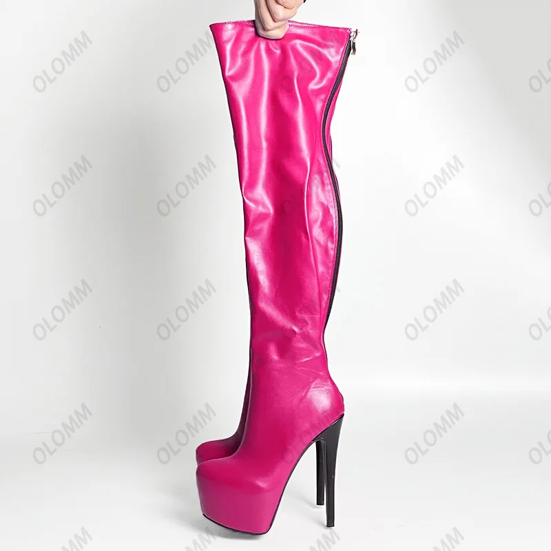 Olomm Handmade Women Winter Over The Knee Boots Back Zipper Stiletto Heel Round Toe 10 Colors Club Shoes Plus US Size 5-20 
Olomm Handmade Women Winter Over The Knee Boots Back Zipper Stiletto Heel Round Toe 10 Colors Club Shoes Plus US Size 5-20