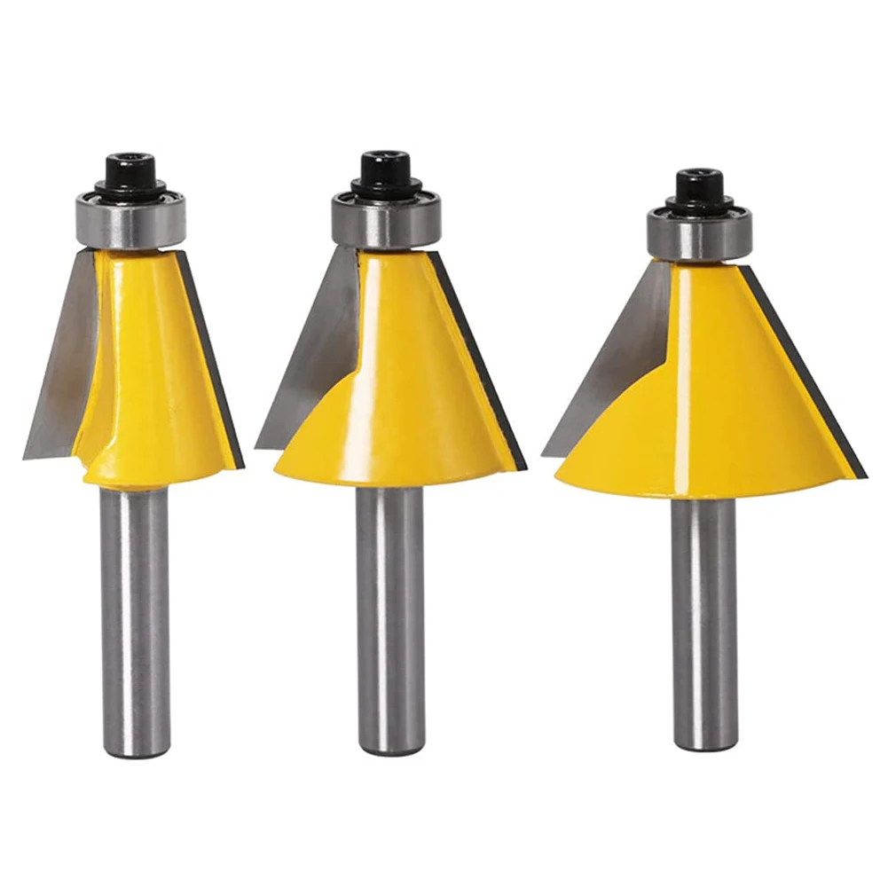 3Pcs Chamfer Router Bit Set 1/4 Inch Shank Bevel Router Bits 15 22.5 30 Degree Suitable For Using On Table Mounted Routers Only
3Pcs Chamfer Router Bit Set 1/4 Inch Shank Bevel Router Bits 15 22.5 30 Degree Suitable For Using On Table Mounted Routers Only