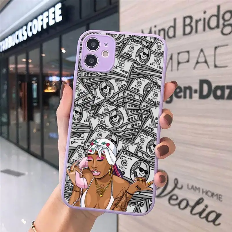 Black melanin Girl Women Make Phone Cases Matte transparent For Purple iPhone 12 Mini 11 Pro XR XS Max 7 8 Plus X Back Cover
Black melanin Girl Women Make Phone Cases Matte transparent For Purple iPhone 12 Mini 11 Pro XR XS Max 7 8 Plus X Back Cover