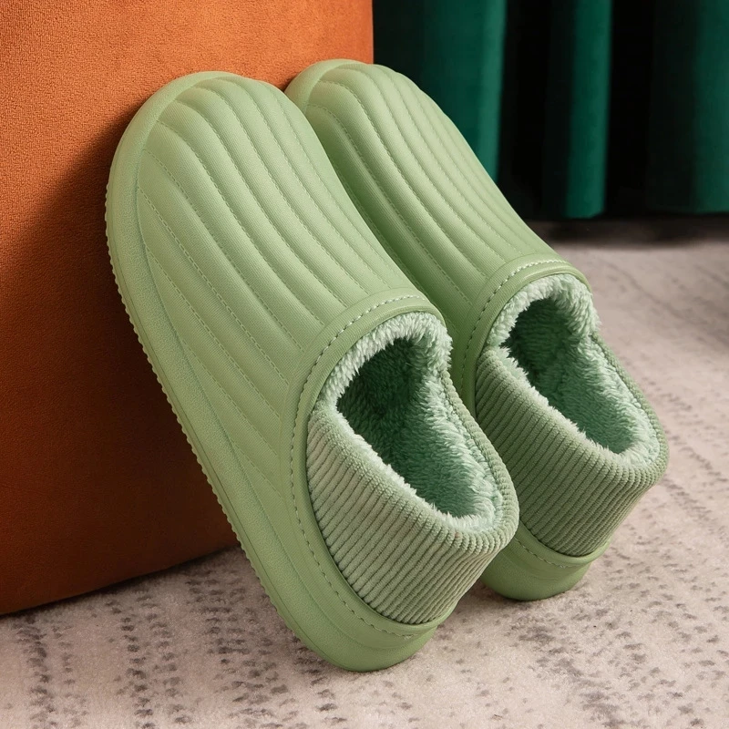 Men's and women's waterproof non-slip slippers, indoor cotton warm shoes, couple soft slippers
Men's and women's waterproof non-slip slippers, indoor cotton warm shoes, couple soft slippers