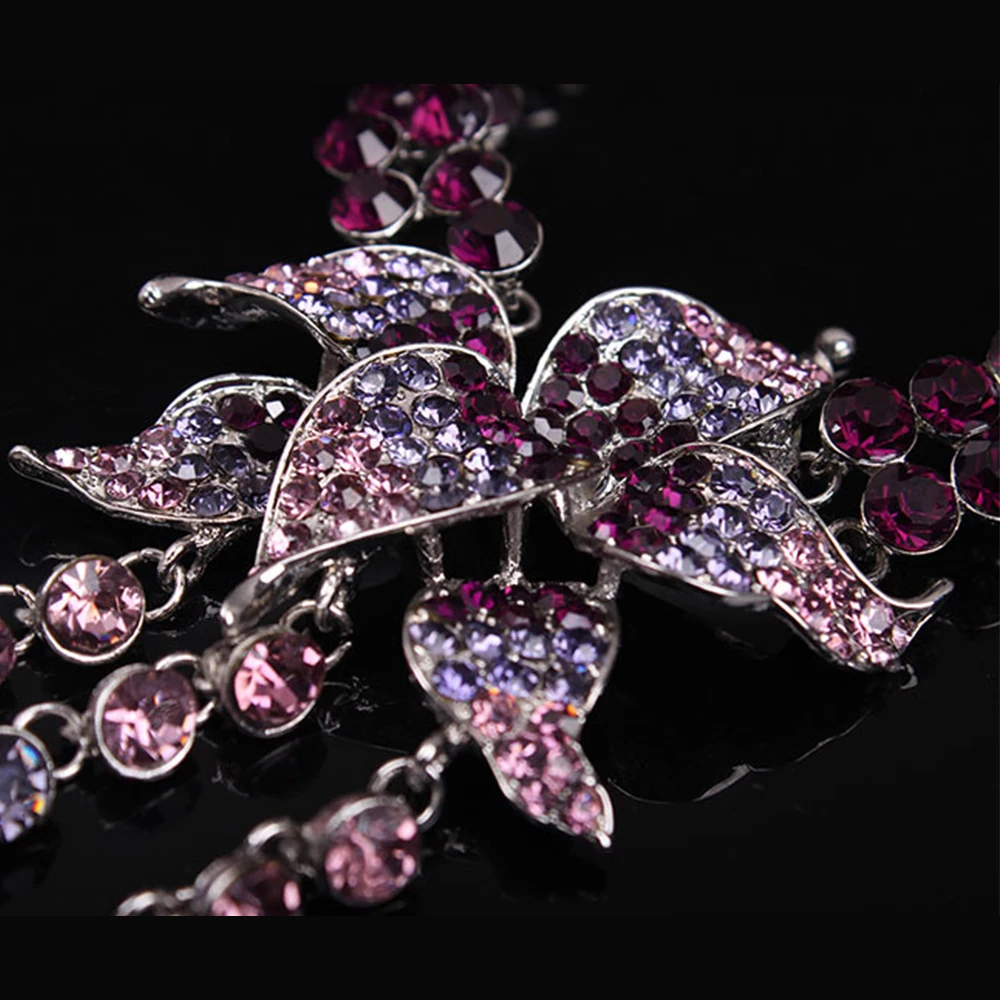 Fashion Fringed Flowers Crystal Wedding Jewelry Set for Women's Clavicle Chain Pendant Earrings Bridal Dinner Dress Jewelry Gift
Fashion Fringed Flowers Crystal Wedding Jewelry Set for Women's Clavicle Chain Pendant Earrings Bridal Dinner Dress Jewelry Gift