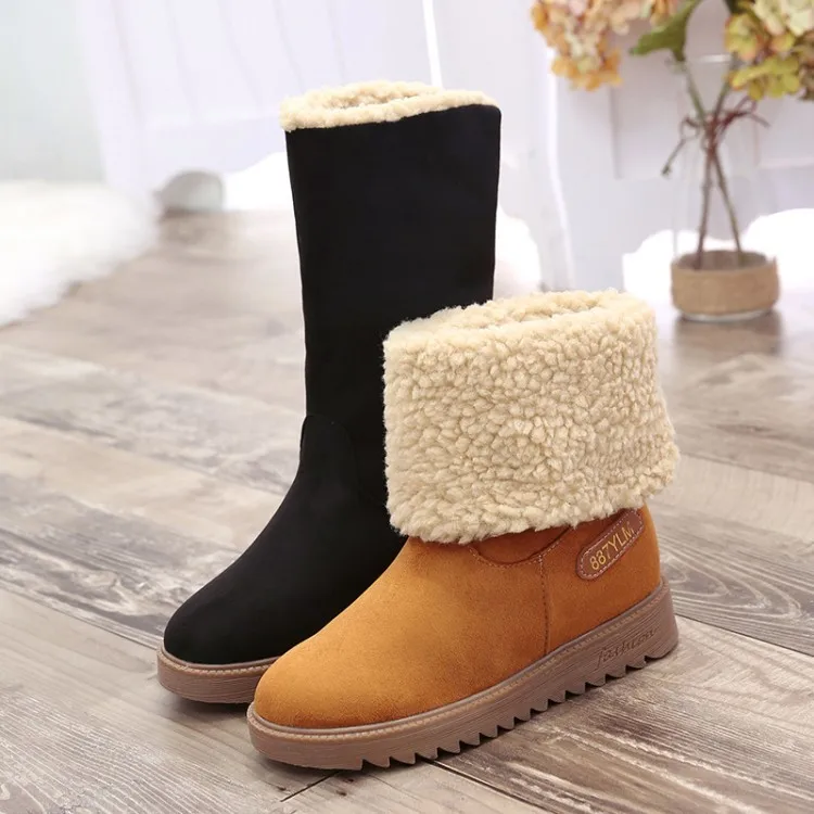 Turned-over Plush Flat Heel Footwear Frosted Fur Winter Snow Boots Women High Quality Ankle Boots Winter Soft Warm Shoe
Turned-over Plush Flat Heel Footwear Frosted Fur Winter Snow Boots Women High Quality Ankle Boots Winter Soft Warm Shoe